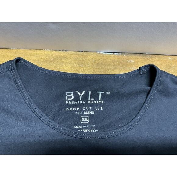 Bylt Drop Cut L/S T Shirt Medium 2XL Black Long Sleeve Sleeve Blend Leisure - Picture 3 of 6